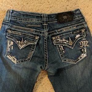 MissMe sequien embellished boot cut jeans size 28